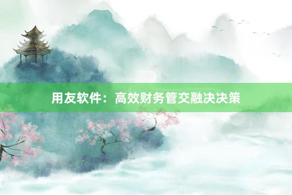 用友软件:高效财务管交融决决策